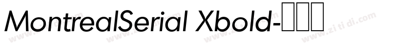 MontrealSerial Xbold字体转换